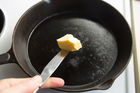 melting butter for pancakes